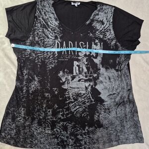 Parisian Works Black and Gray Short Sleeve Tee